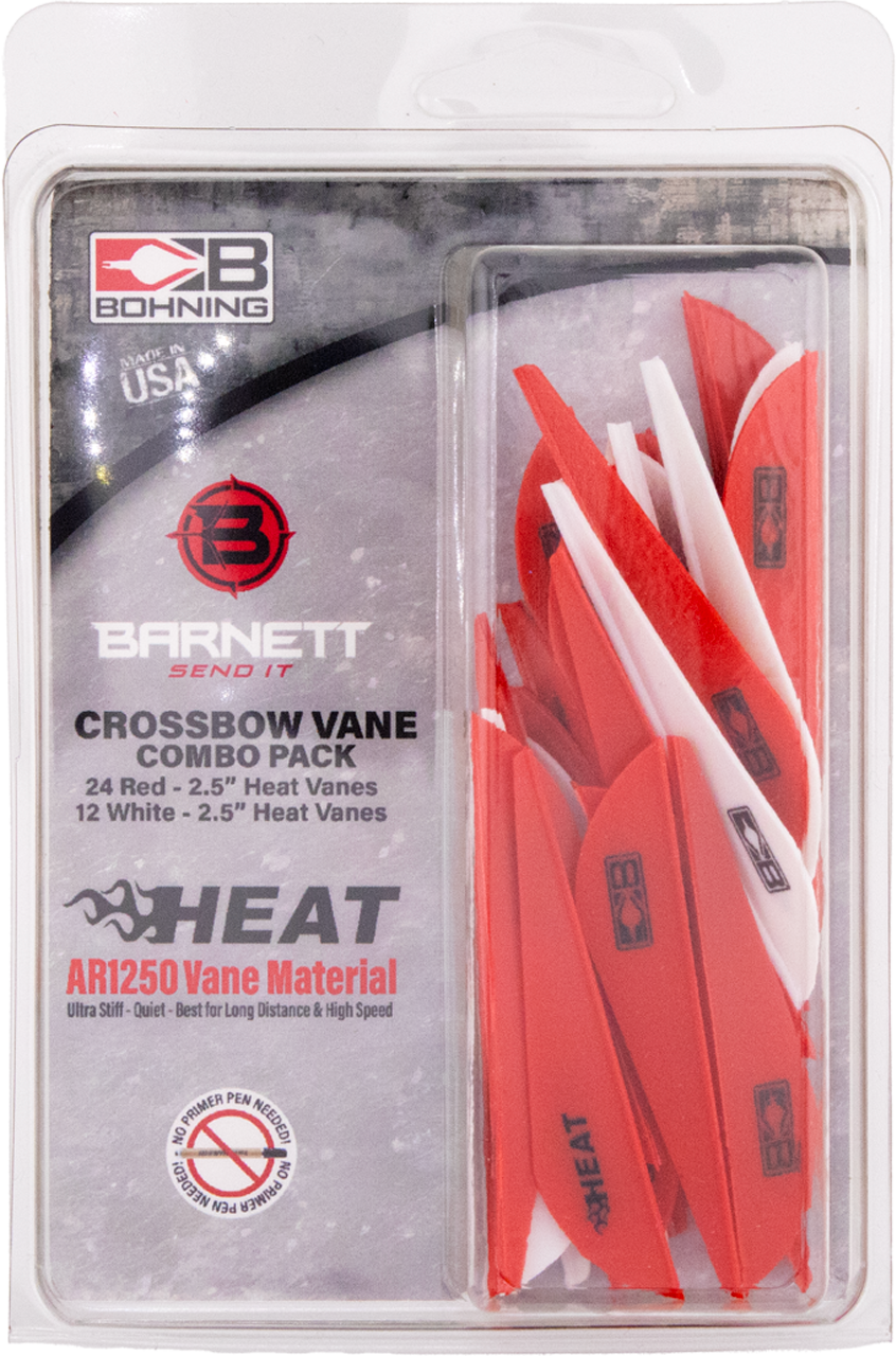 Bohning Heat Vanes White/Red 36pk
