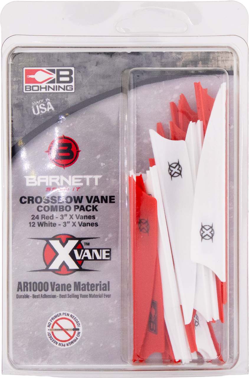 Bohning X Vanes White/Red 36pk