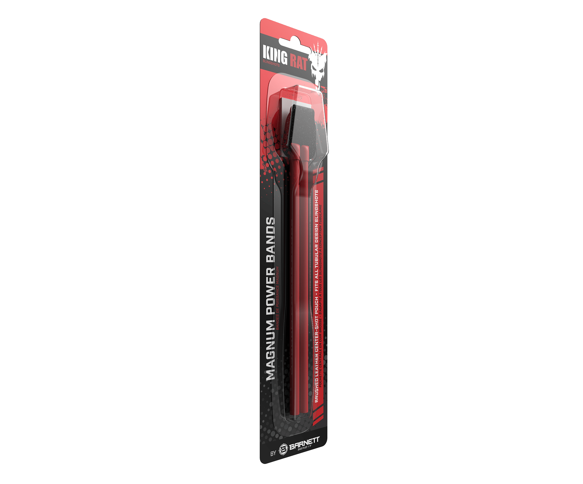 BARNETT King Rat Gomas De Repuesto Magnum Power Band – Banda Elástica Con Bolsa De Cuero Para Tirachinas