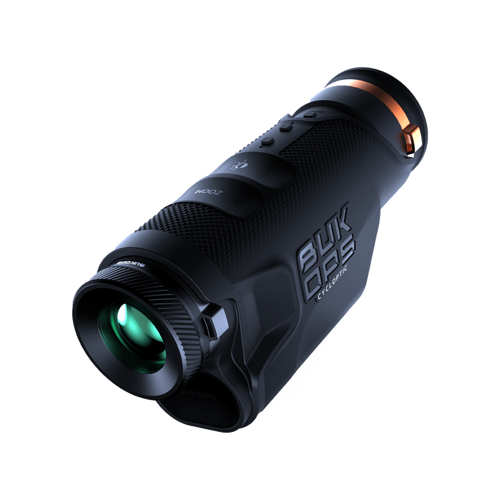 BUK OPS Cycloptic handheld optics device angled view low light viewer