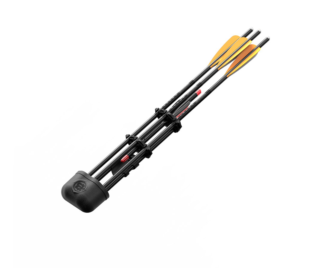 Barnett crossbow quiver with arrow installed and mounting system