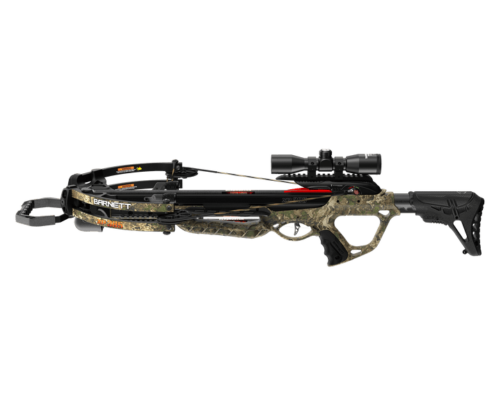 Barnett XP385 crossbow with quiver and arrows attached